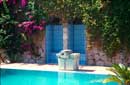 The swimming pool with water falls!!